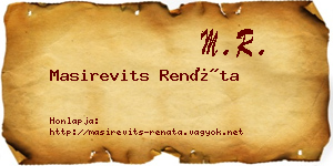 Masirevits Renáta névjegykártya